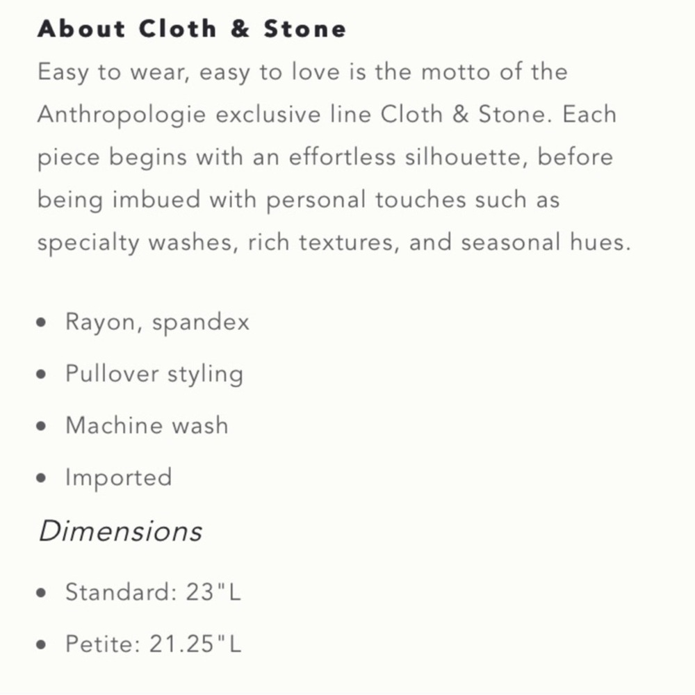 ANTHROPOLOGIE / CLOTH & STONE Ribbed Tee - Picture 15 of 15